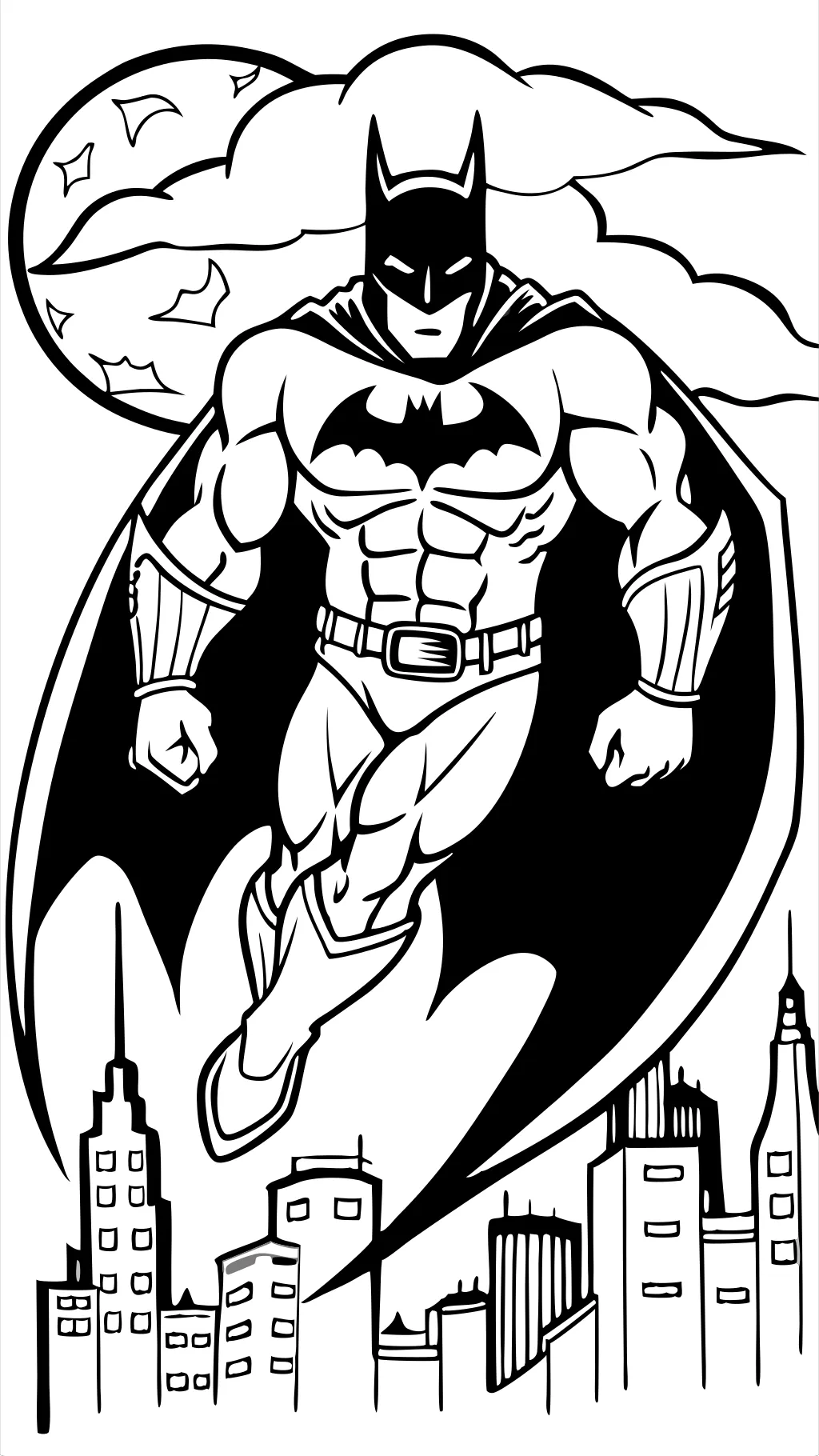 Página para colorear de Bat Man